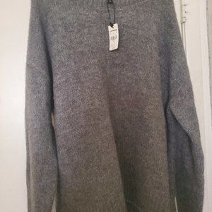Express Gray Oversized Pullover Sweater Womens Medium